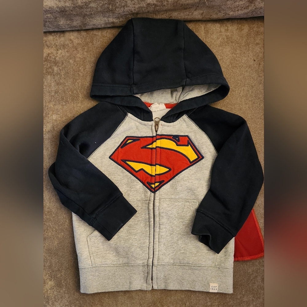 DC Comics Black and Gray Superman Hoodie